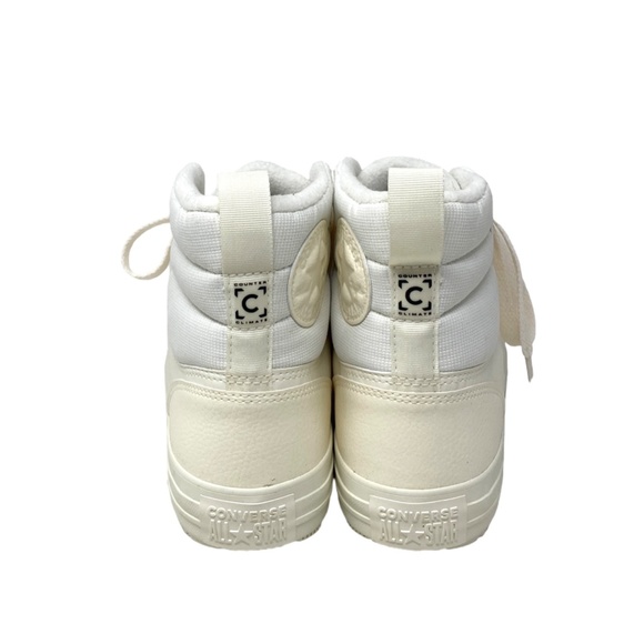 Converse Chuck Taylor Berkshire Boot High Beige Leather Women's Sneakers 171428C - Picture 6 of 9